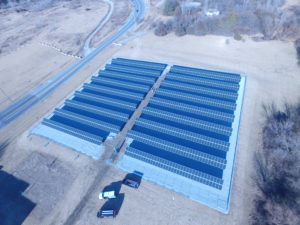 ground mounted solar panels at the Army Reserve Center in Kansas City, MO